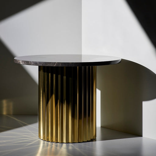 LISETTE RÜTZOU | Column Table 60 cm | Dark & Brass